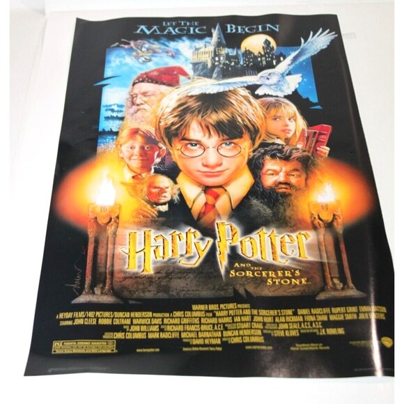 Harry Potter The Sorcerers Stone Movie Wall Poster 16"x11" One Sheet - Picture 1 of 5